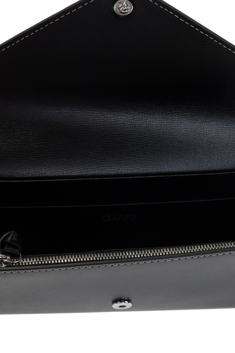 【関税＆送料込み】Ganni Apo G Small Wallet On Chain Black Black Apo-G Wallet On Chain | GANNI SE